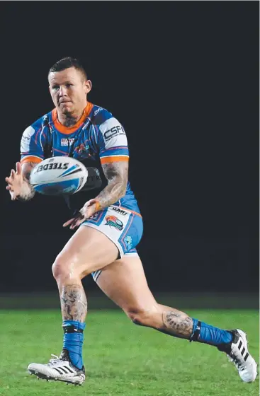  ?? Picture: STEWART McLEAN ?? WELCOME SIGHT: Todd Carney in action for Northern Pride in the Intrust Super Cup match against the Mackay Cutters at Barlow Park on Saturday night.