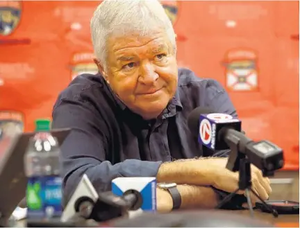  ?? SUSAN STOCKER/SUN SENTINEL ?? Panthers General Manager Dale Tallon says this team has all the pieces necessary for a playoff season — and maybe more.