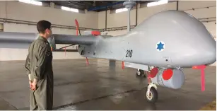 ?? (Anna Ahronheim) ?? ISRAEL AEROSPACE INDUSTRY’S Heron TP drone.