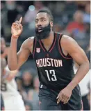  ?? ERIC GAY/AP ?? James Harden signed a four-year extension for about $160 million, giving him a total six-year deal with $228 million guaranteed.