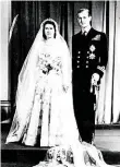  ?? Foto: AP ?? Svatební den Alžběta a Philip na snímku poté, co byli 20. listopadu 1947 oddáni.