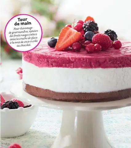 Gateau Glace Chocolat Noix De Coco Et Griotte Aux Fruits Rouges Pressreader