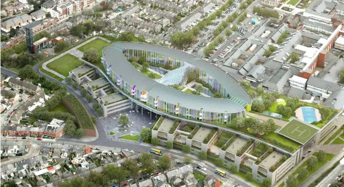 ??  ?? BIG PLANS: An artist’s impression of the new National Children’s Hospital to be built beside St James’s Hospital in Dublin
