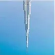  ?? FOTO: DPA ?? Könnte auch als Eiszapfen durchgehen: Burj Khalifa in Dubai.