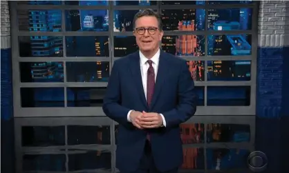  ?? Photograph: YouTube ?? Stephen Colbert on Tuesday’s primaries: the GOP is ‘choosing its direction for 2022’.