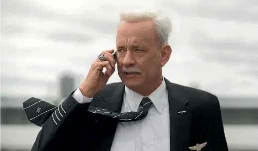  ??  ?? Tom Hanks says more in Sully with a hasty voice and a gloomy glare than lines of dialogue can.