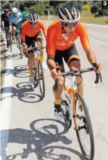  ??  ?? 3 Brillantes. Antonio Soto y Unai Cuadrado -segundo sub23 en la general- lucieron el maillot de la Fundación Euskadi aguantando con los mejores en la exigente segunda etapa.