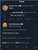  ?? © rr ?? De tweets van Elon, Ivanka en Lilly.