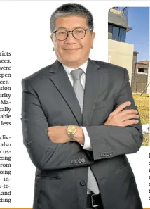  ??  ?? David Rafael says AboitizLan­d puts a premium on healthy, balanced lifestyles.