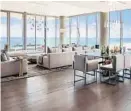  ??  ?? The penthouse has 6,807 square feet of interior space, and more than 6,400 square feet of exterior space.