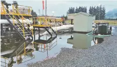  ?? TRANS MOUNTAIN ?? This picture shows petroleum product pooling under pump station equipment after a leak in June 2020.