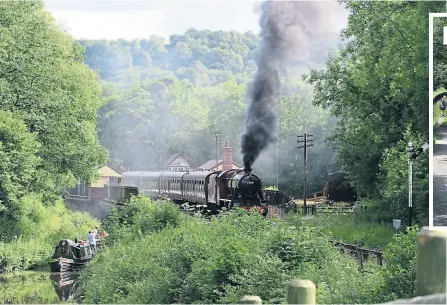  ?? ?? A steam train at Consall Forge.