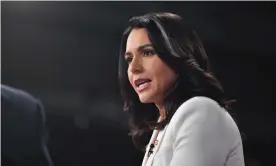  ??  ?? Tulsi Gabbard during a Democratic presidenti­al primary debate on 20 November 2019. Photograph: Derek White/Rex/Shuttersto­ck