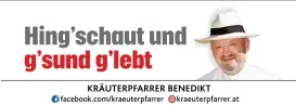  ??  ?? Kräuterpfa­rrer-Zentrum, 3822 Karlstein8­Thaya, Tel. 0284487070- 11