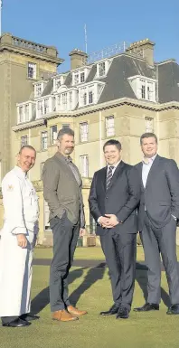  ??  ?? New recruits Warren Brown, Executive Chef; Colin Farndon, Director of Leisure; Paul Heery, General Manager; and Conor O’Leary, Hotel Manager