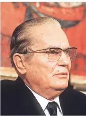  ?? FOTO: HEINRICH ?? Josip Broz Tito war Kommunist und Widerstand­skämpfer gegen den HitlerFasc­hismus und schuf das sozialisti­sche Jugoslawie­n.
SANDEN/DPA