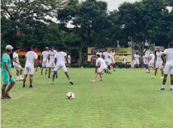  ?? /TWITTER ?? A espera de la resolución de Conmebol, Barcelona entrena para enfrenar a Macará.