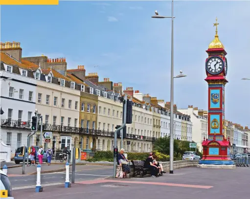  ??  ?? E
E The Clock Tower on the seafront in Weymouth marked Victoria’s jubilee