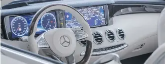  ??  ?? The Mercedes-Benz S-Class Cabriolet cabin reflects an impressive level of both craftmansh­ip and technology.