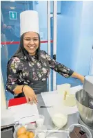  ?? Picture: MARK WEST ?? WHIPPING IT UP: Mishqah Ismail was at the final Herald Cooking Masterclas­s held at Capsicum Culinary Studio in Newton Park last Thursday