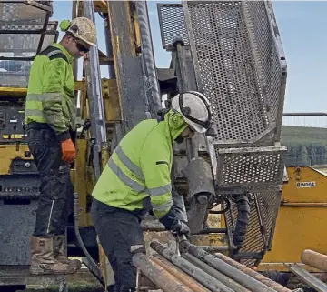  ?? ?? GOING DEEP: Drilling for metals needed for the energy transition at Arthrath near Ellon.