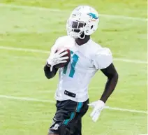  ?? SUSAN STOCKER/STAFF FILE PHOTO ?? Wide receiver DeVante Parker has shown he’s ready to show the league an extra gear.