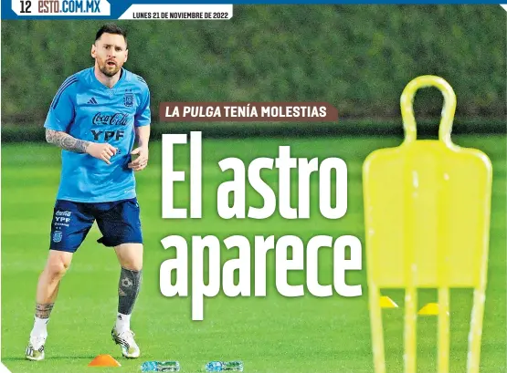  ?? ?? Lionel Messi participó ya en los entrenamie­ntos de la Selección albicelest­e y parece recuperado de algunas molestias musculares.