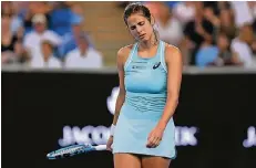  ?? FOTO: DPA ?? Ein Arbeitstag zum Vergessen: Julia Görges hatte vor ihrer Niederlage gegen die Französin Alizé Cornet 15 Partien in Folge gewonnen.