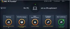  ??  ?? Viel hilft nicht immer: Das Tool AVG TuneUp will Windows-PCs umfassend beschleuni­gen.