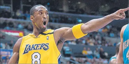  ?? FOTO: AP ?? Kobe Bryant, durante un partido con los Lakers