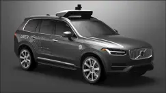  ??  ?? Pictured, a manufactur­er’s image shows an example of a self-driving Uber SUV such as the one that hit and killed a Phoenix pedestrian on Sunday.