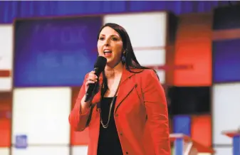  ?? Paul Sancya / Associated Press 2016 ?? Ronna McDaniel serves as chair of the Republican National Committee. She is a fierce fundraiser, boasting $132.5 million raised in 2017, the most of any party in a postelecti­on year.