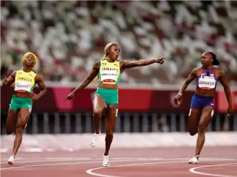  ??  ?? The defending champion defeated her compatriot Fraser- Pryce to claim gold (Getty)