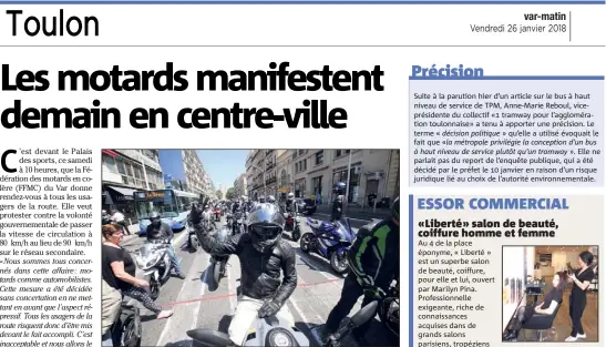  ?? (Photo doc. Luc Boutria) ?? Motards et automobili­stes se rassemblen­t, samedi à  heures, pour un défilé en ville contre le projet de mesure du gouverneme­nt.