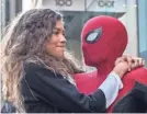  ?? JOJO WHILDEN ?? M.J. (Zendaya) catches a ride from Spider-Man (Tom Holland) in “Far From Home.”