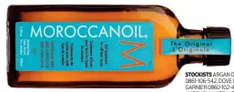  ??  ?? STOCKISTS ARGAN OIL 021-785-1312, CHI AT DIS-CHEM 0800-201-170, DARK AND LOVELY 0861-106-542, DOVE 0860-572-861, ELIZABETH ARDEN AT RED SQUARE 0800-203-925, GARNIER 0860-102-492, HANNON AT HANNON.CO.ZA, HASK AT CLICKS 0860-254-257, KARDASHIAN BEAUTY AT...