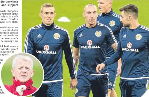  ??  ?? ■ The Scotland boss will need a big 90 minutes from all his men not just stars like Darren Fletcher and Scott Brown.