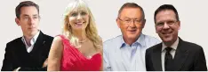  ??  ?? Ryan Tubridy, Miriam O’Callaghan, Sean O’Rourke, Derek Mooney