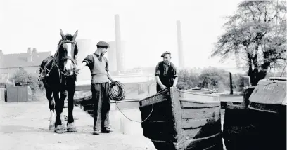  ??  ?? Young Charlie Lunn enjoyed watching the bargees and their horses on the canals near his home