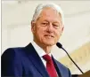  ??  ?? Former President Bill Clinton comes to town today for a conversati­on about his newnovel, “The President is Missing.”