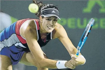  ?? FOTO: EFE ?? Garbiñe Muguruza, debut y a octavos de Miami. Exenta de primera ronda, Asimova no se presentó en segunda y ganó a McHale