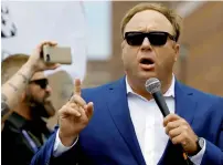  ?? Reuters file ?? Alex Jonescom speaks at a pro-Trump rally in Ohio. —