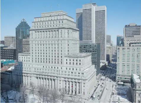  ?? PIERRE OBENDRAUF/ THE GAZETTE ?? The Sun Life building became a part of Ivanhoé Cambridge’s vast real estate holdings in 2000 following a deal with Sun Life Assurance Company of Canada.