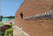  ?? MEDIANEWS GROUP FILE PHOTO ?? Lettering can be seen on the side of the main office building at Lansdale’s wastewater treatment plant.