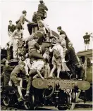  ??  ?? Schoolboys clambering over two engines during an open day in 1961. Can you imagine this today? (see The Railway Experience).