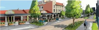  ??  ?? How Palmerston North’s Cuba St could look after a streetscap­e makeover.