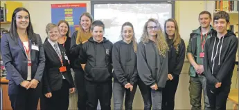  ??  ?? Kilchuimen Academy pupils with apprentice­s from Lovat Hotel and Lantra.