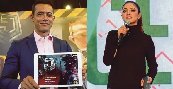  ?? PIX BY EIZARI SHAMSUDIN AND ROHANIS SHUKRI ?? (From left) Stars of ‘J-Revolusi’, Zul Ariffin and Nur Fazura.