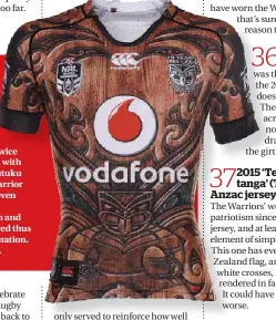 NZ Warriors ANZAC Jersey 2015- Te Maumaharatanga New Zealand Warriors ANZAC  Shirt 2015 Canterbury