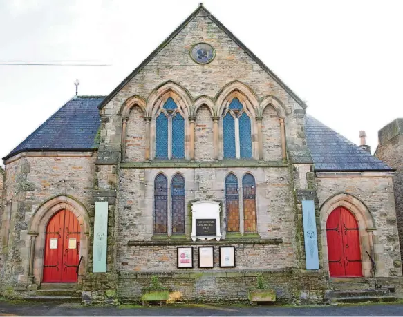  ?? ?? Corbridge methodist church and, left, tea and chat sessions in the Corbridge Community Hub